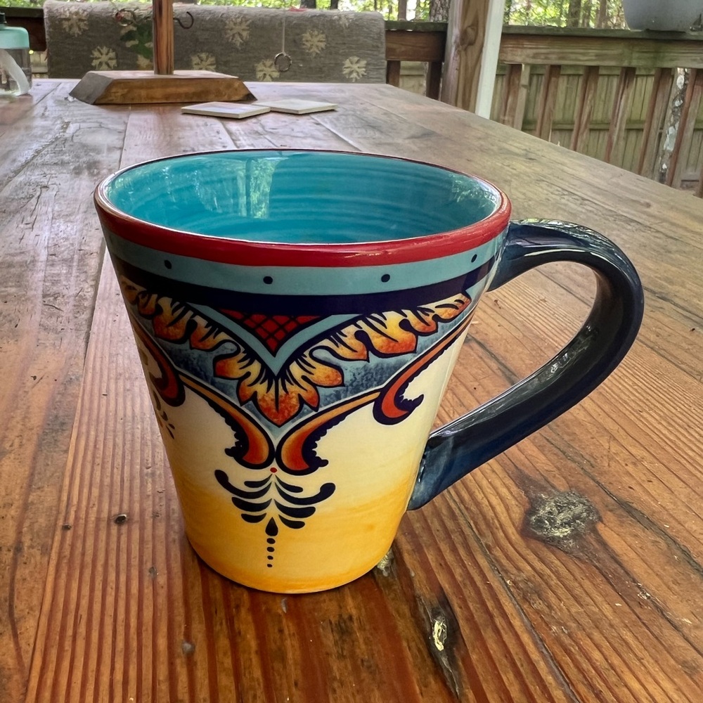 Euro Ceramica Bright Colorful Zanzibar Coffee Mug